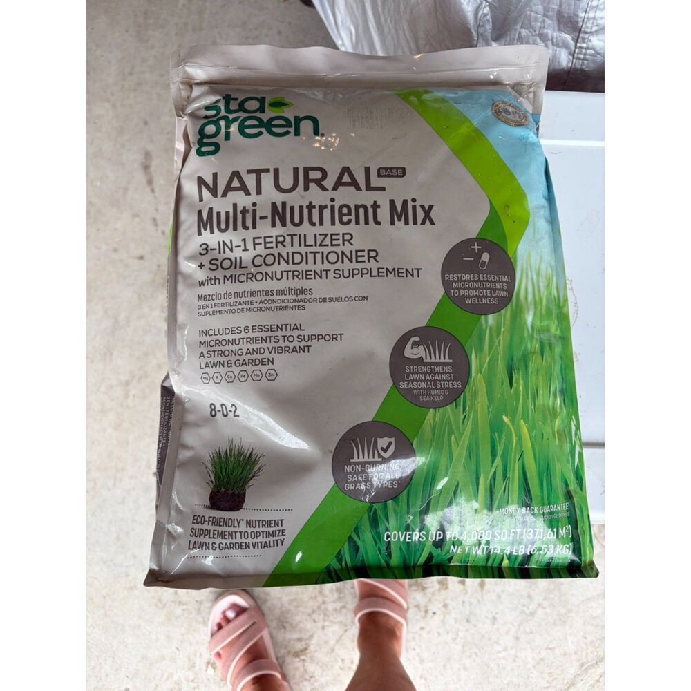Sta-green natural multi nutrient mix 3 in 1 fertilizer + soil conditioner